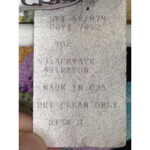 Cristina Retro Floral Shirt M Chic Mod Shorts Preppy Mod Colorful 70s - Picture 8 of 14